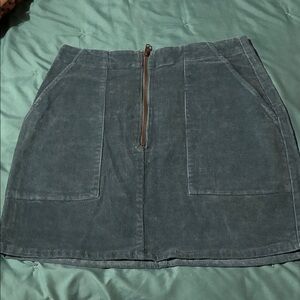 Stylish Corduroy Skirt in Teal